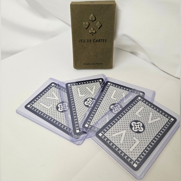 Louis Vuitton Jeu De Cartes Playing Cards In Bleu Et Blanc - Picture 7 of 8